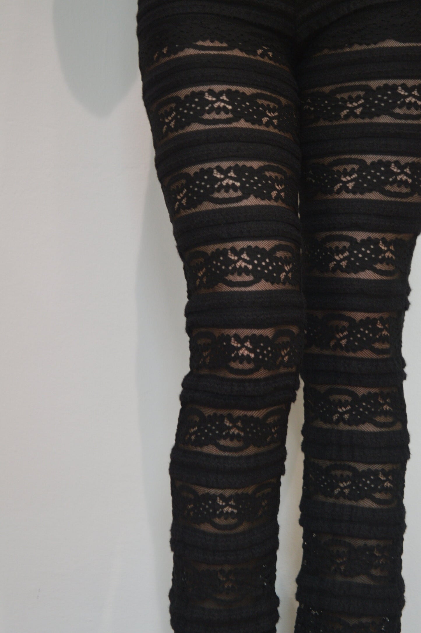 Completo elegante in pizzo nero